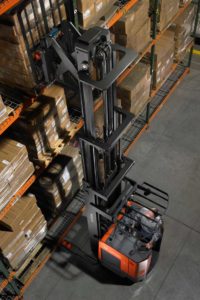 Toyota Reach Truck-looking down