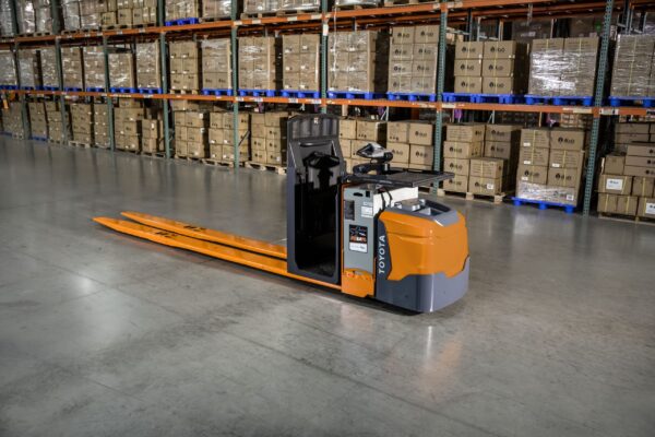 Toyota low level order picker in a warehouse