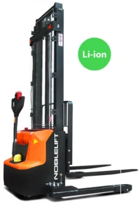 Noblelift lithium-ion straddle stacker