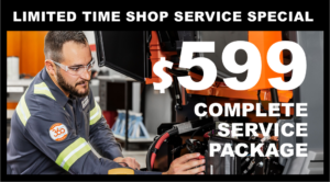 Technician performing complete service package