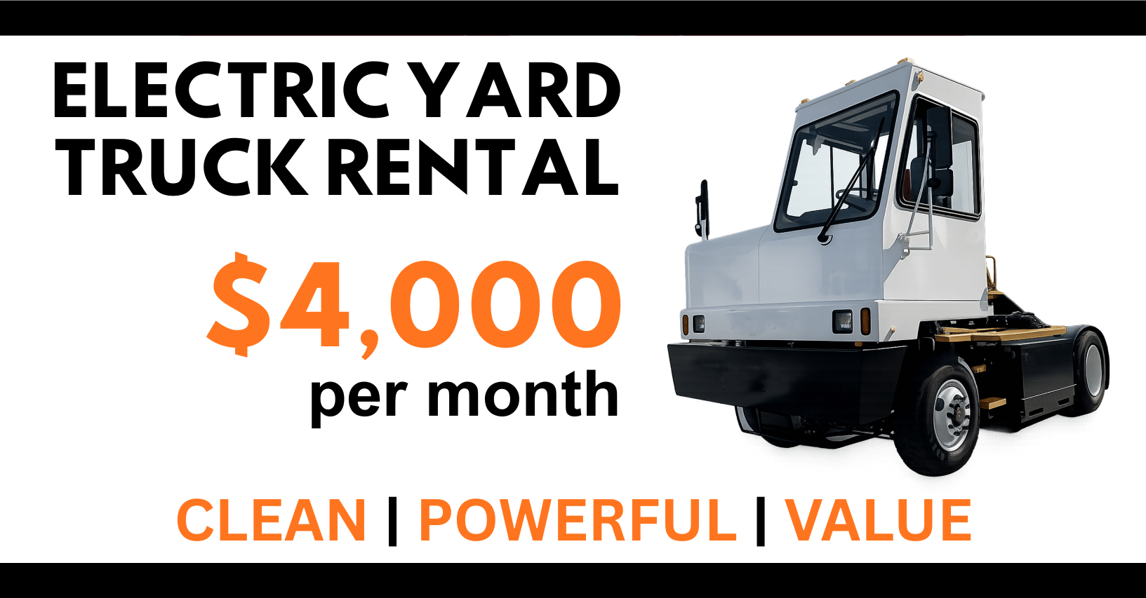 Blog post - Zero Emissions Electric Yard Truck Rental: $4,000 per month